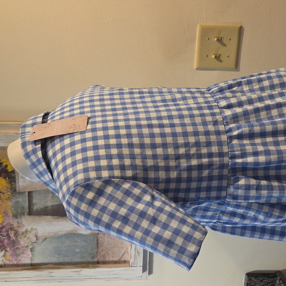 Emery Rose Gingham Button-Down Dress - Picture 6 of 12